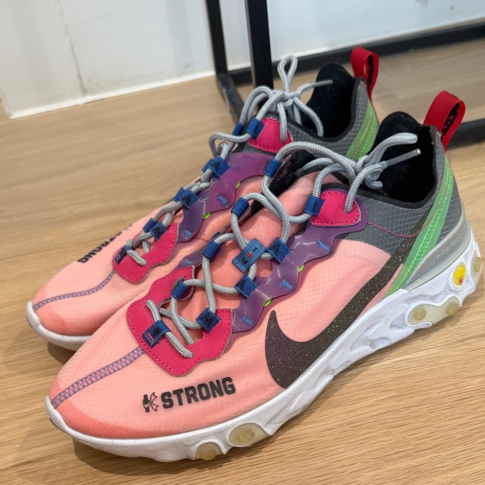 Nike Men’s Multi-Color Pink Coral React-Inspired Sneakers